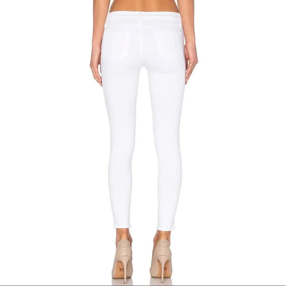 NWT! RAG & BONE Bright White Distressed Skinny Capri Jeans With Holes - Picture 3 of 10